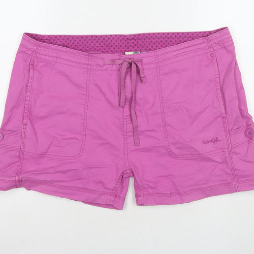 Weird Fish Womens Pink Cotton Boyfriend Shorts Size 16 L4 in Regular Zip