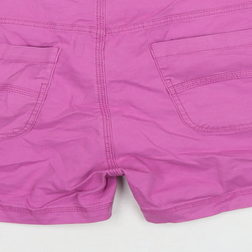 Weird Fish Womens Pink Cotton Boyfriend Shorts Size 16 L4 in Regular Zip