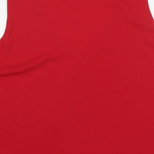 Zara Womens Black Polyester Basic Tank Size M V-Neck