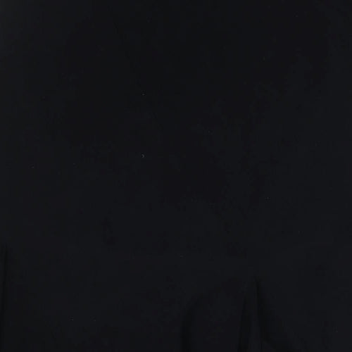 NEXT Womens Black Polyester Pleated Skirt Size 12 Zip
