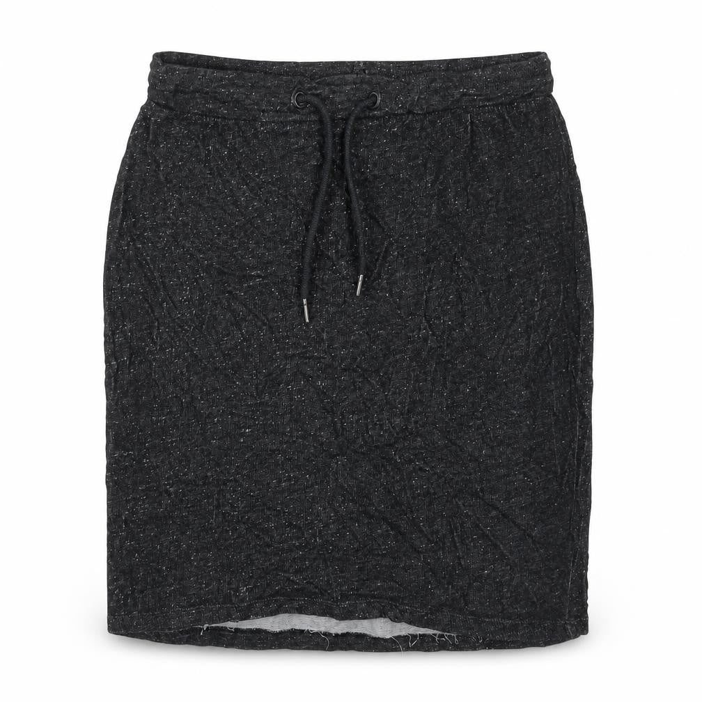 Front view of TXM women’s grey cotton a-line skirt, size M, drawstring
