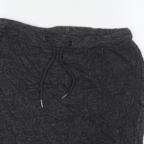 TXM Womens Grey Cotton A-Line Skirt Size M Drawstring