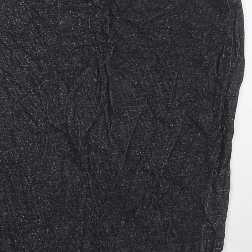 TXM Womens Grey Cotton A-Line Skirt Size M Drawstring