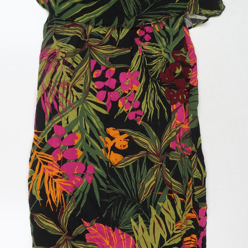 Anthology Womens Multicoloured Floral Viscose A-Line Size 10 Round Neck Pullover