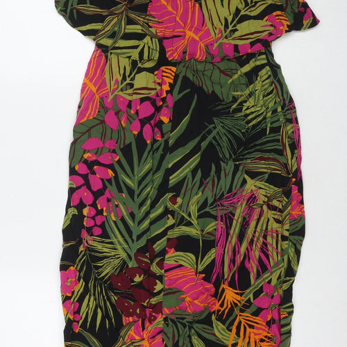 Anthology Womens Multicoloured Floral Viscose A-Line Size 10 Round Neck Pullover