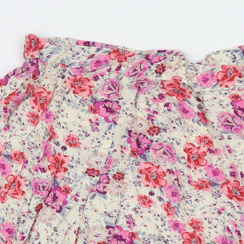 Anna Rose Womens Multicoloured Floral Viscose A-Line Skirt Size 20 Zip