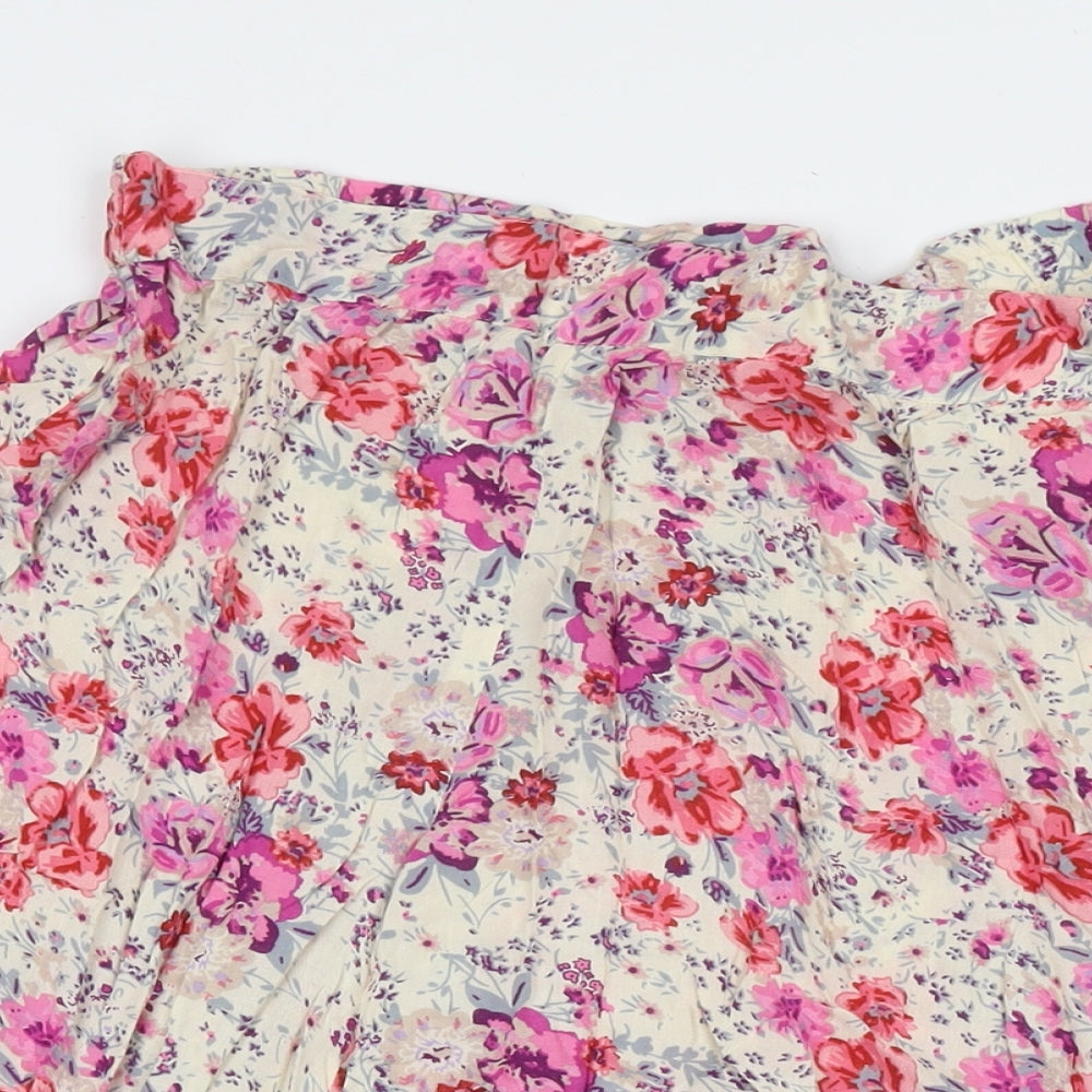 Anna Rose Womens Multicoloured Floral Viscose A-Line Skirt Size 20 Zip