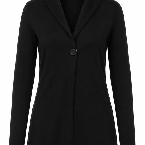 Ameni Womens Black V-Neck Polyester Cardigan Jumper Size S - Label Size 1
