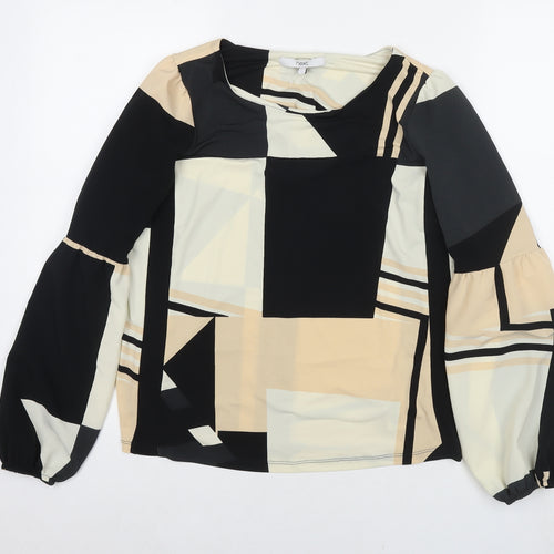NEXT Womens Multicoloured Colourblock Polyester Basic Blouse Size 8 Round Neck