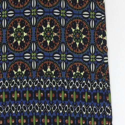 Topshop Womens Multicoloured Geometric Polyester Tunic Tank Size 4 Round Neck