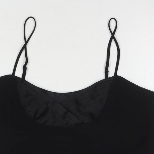 Roman Womens Black Polyester Basic Tank Size 16 Round Neck