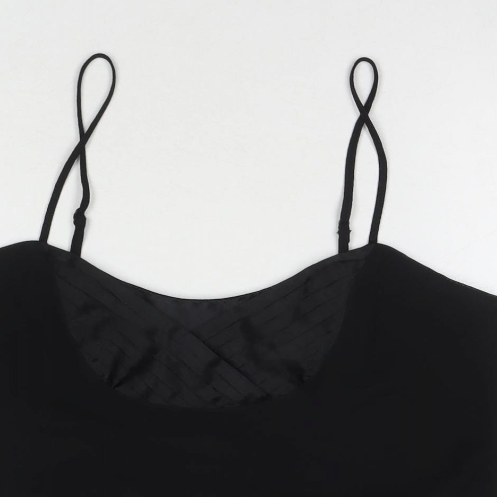 Roman Womens Black Polyester Basic Tank Size 16 Round Neck