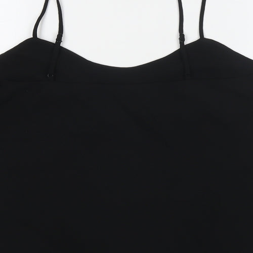 Roman Womens Black Polyester Basic Tank Size 16 Round Neck