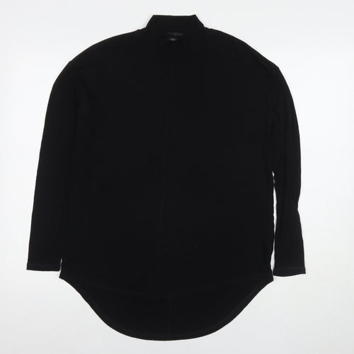 NEXT Womens Black Viscose Jersey T-Shirt Size 12 Round Neck
