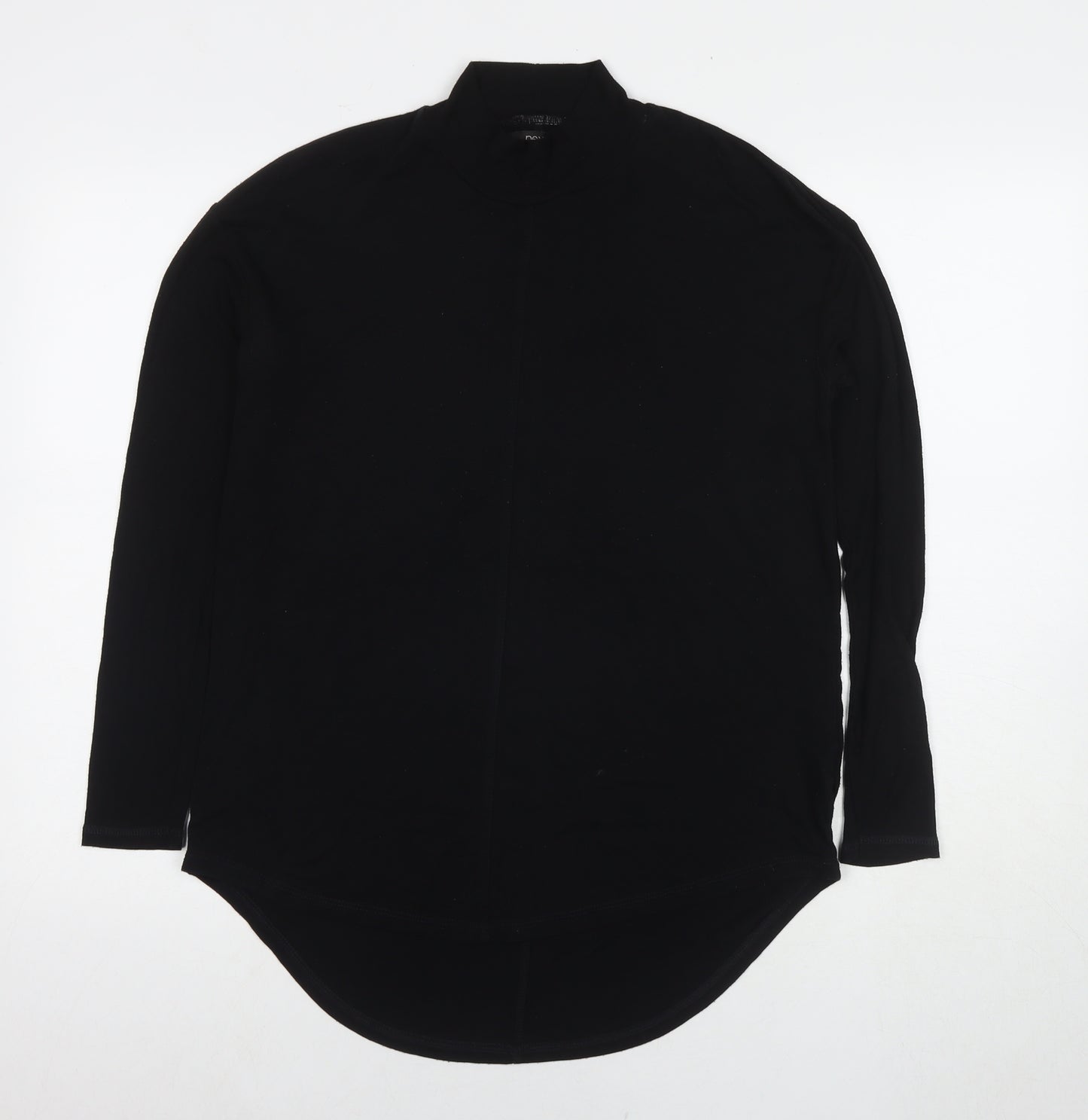 NEXT Womens Black Viscose Jersey T-Shirt Size 12 Round Neck