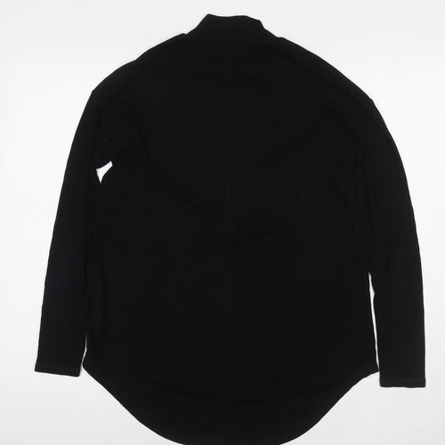 NEXT Womens Black Viscose Jersey T-Shirt Size 12 Round Neck