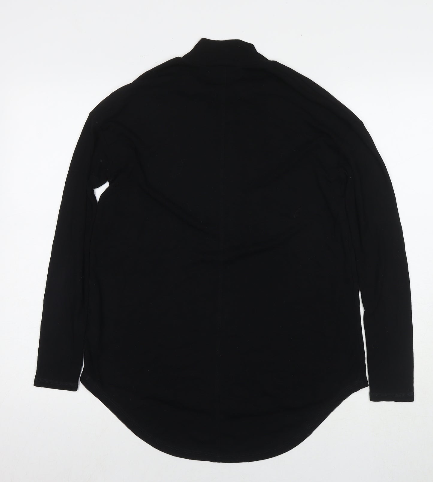 NEXT Womens Black Viscose Jersey T-Shirt Size 12 Round Neck