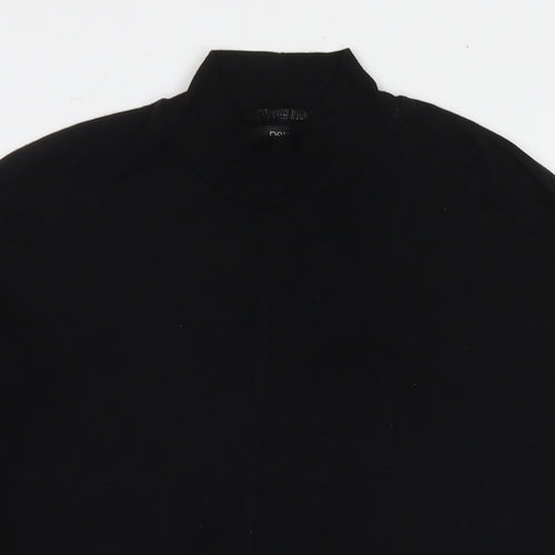 NEXT Womens Black Viscose Jersey T-Shirt Size 12 Round Neck