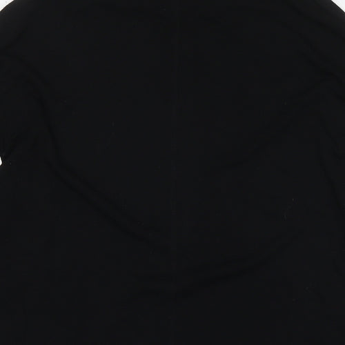NEXT Womens Black Viscose Jersey T-Shirt Size 12 Round Neck