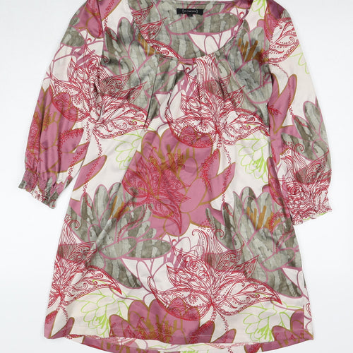 St Martins Womens Multicoloured Floral Polyester A-Line Size 10 Round Neck Pullover