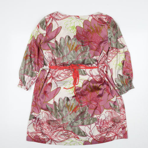 St Martins Womens Multicoloured Floral Polyester A-Line Size 10 Round Neck Pullover