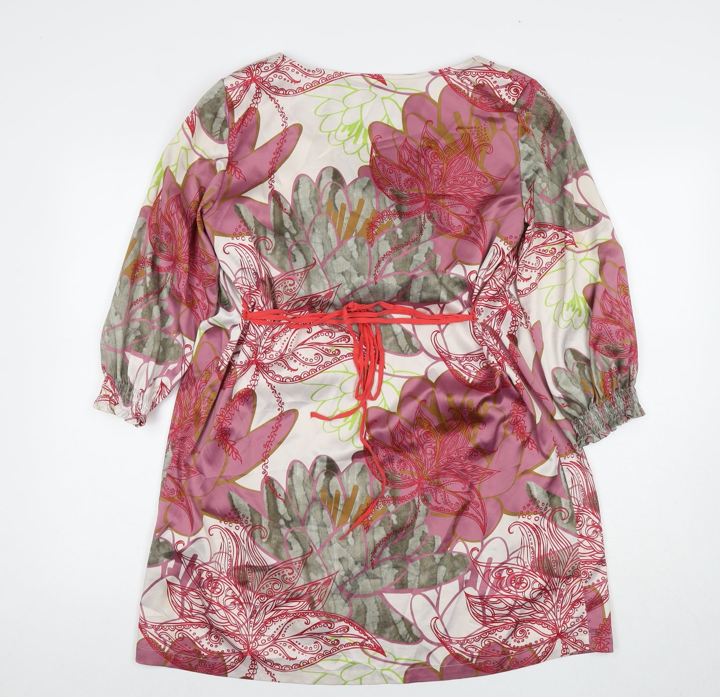 St Martins Womens Multicoloured Floral Polyester A-Line Size 10 Round Neck Pullover