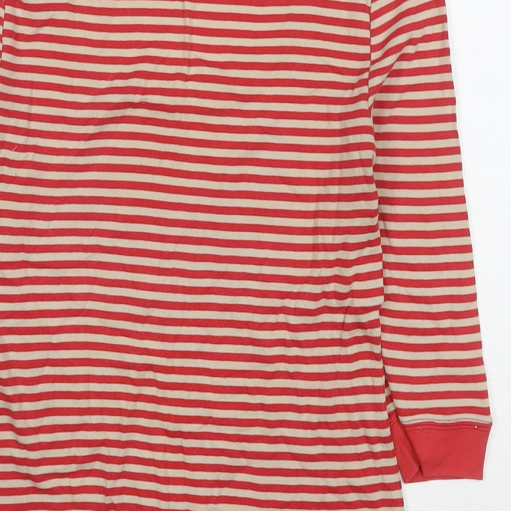 NEXT Womens Red Striped Cotton Basic T-Shirt Size 8 Round Neck