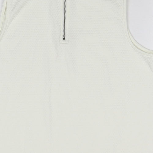 NEXT Womens White Polyester Basic Blouse Size 18 Collared - Jeweled Detail