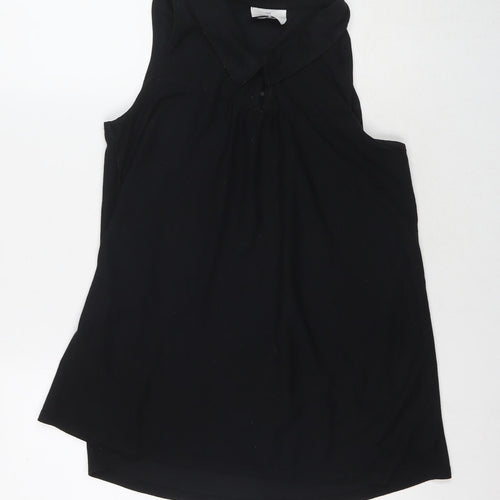 NEXT Womens Black Polyester Basic Tank Size 10 Collared