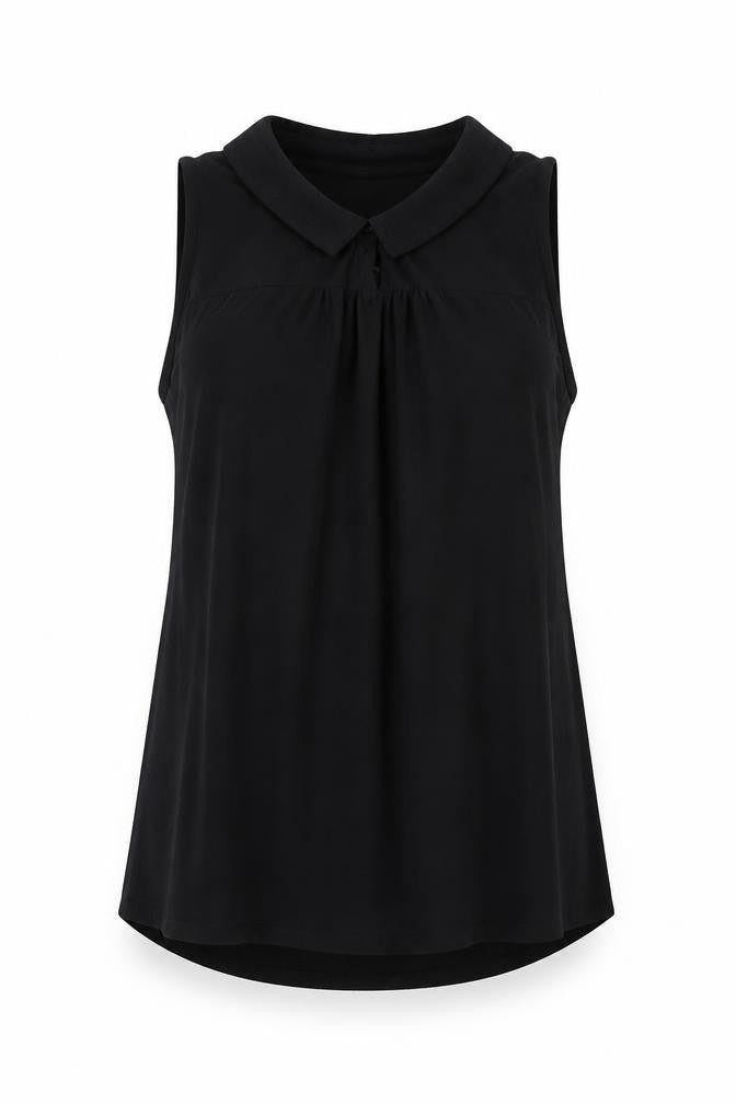 Next Womens Black Polyester Basic Tank Size 10 Collared