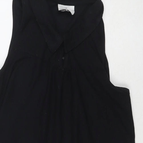 NEXT Womens Black Polyester Basic Tank Size 10 Collared