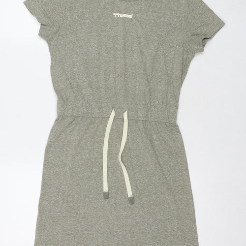 Hummel Womens Grey Polyester Trapeze & Swing Size S Round Neck Pullover