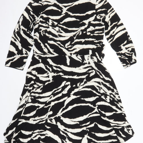 Roman Womens Multicoloured Animal Print Viscose A-Line Size 16 Boat Neck