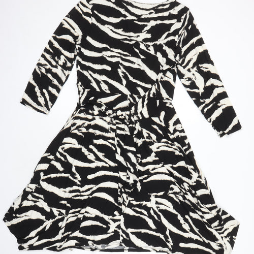 Roman Womens Multicoloured Animal Print Viscose A-Line Size 16 Boat Neck