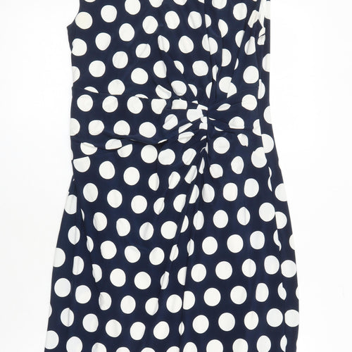 Precis Womens Multicoloured Polka Dot Polyester A-Line Size 12 Round Neck