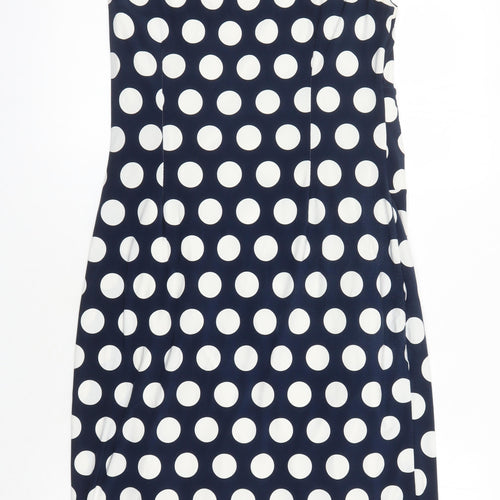 Precis Womens Multicoloured Polka Dot Polyester A-Line Size 12 Round Neck