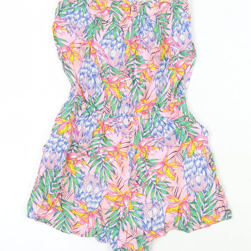 H&M Womens Multicoloured Geometric 100% Viscose Playsuit One-Piece Size 6