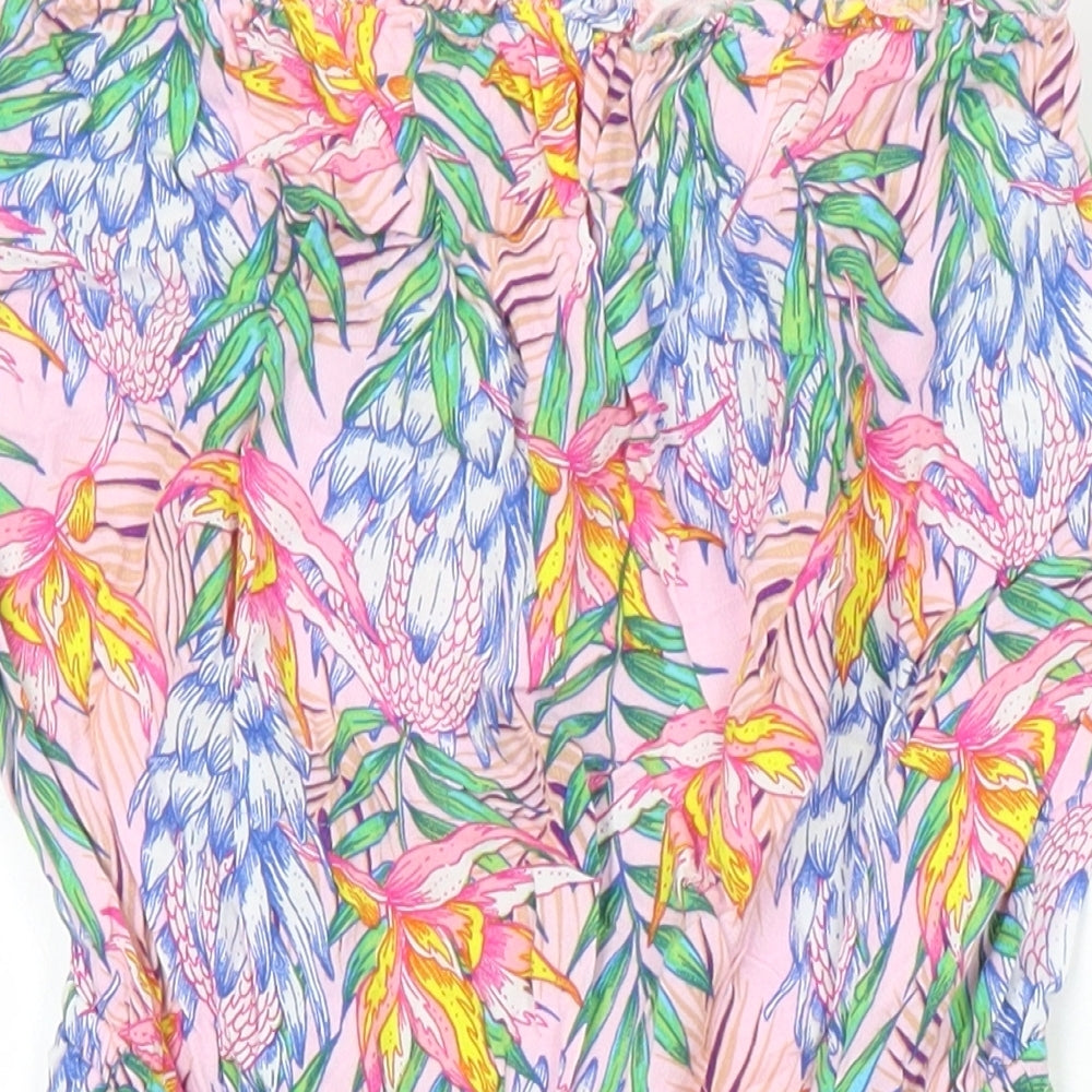 H&M Womens Multicoloured Geometric 100% Viscose Playsuit One-Piece Size 6