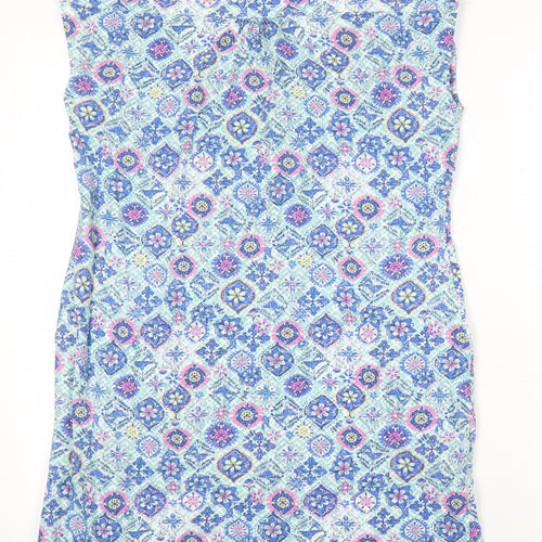 Country Rose Womens Multicoloured Geometric Viscose Shift Size 12 V-Neck