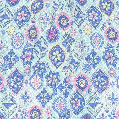 Country Rose Womens Multicoloured Geometric Viscose Shift Size 12 V-Neck
