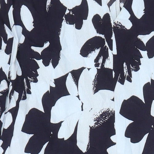 Kin Womens Multicoloured Floral Polyester Blend A-Line Size 12 V-Neck