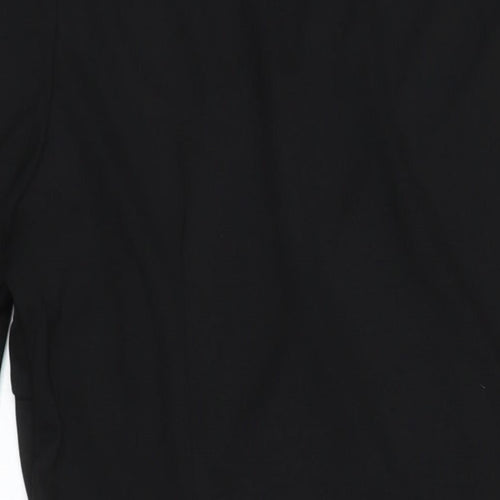 M&S Womens Black Polyester Shift Size 12 V-Neck