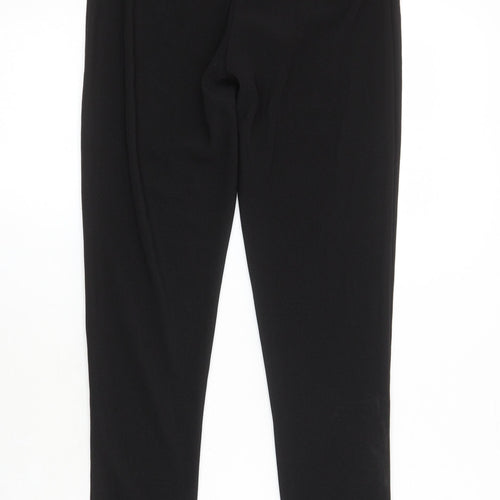 Zara Womens Black Polyester Jogger Trousers Size L L28 in Extra-Slim