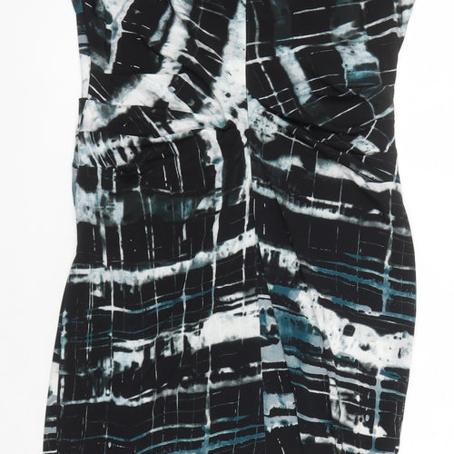 Marc New York Womens Multicoloured Geometric Polyester Pencil Dress Size L V-Neck
