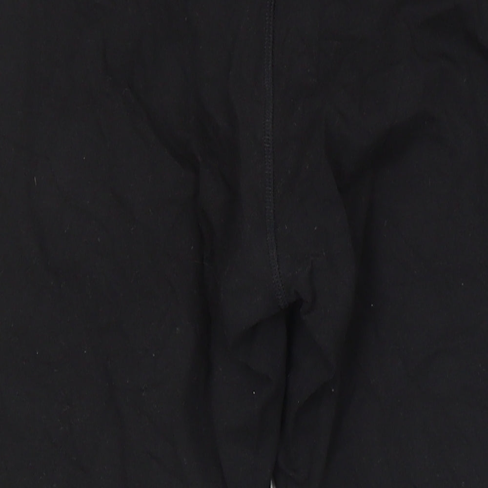M&S Womens Black Cotton Jogger Trousers Size 14 L23 in Regular