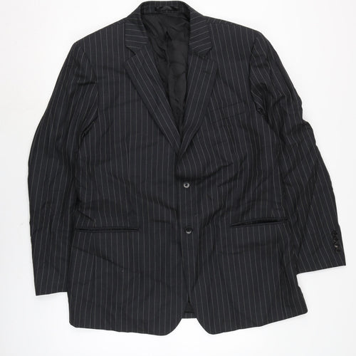 Brook Taverner Mens Black Jacket Size 44 Button
