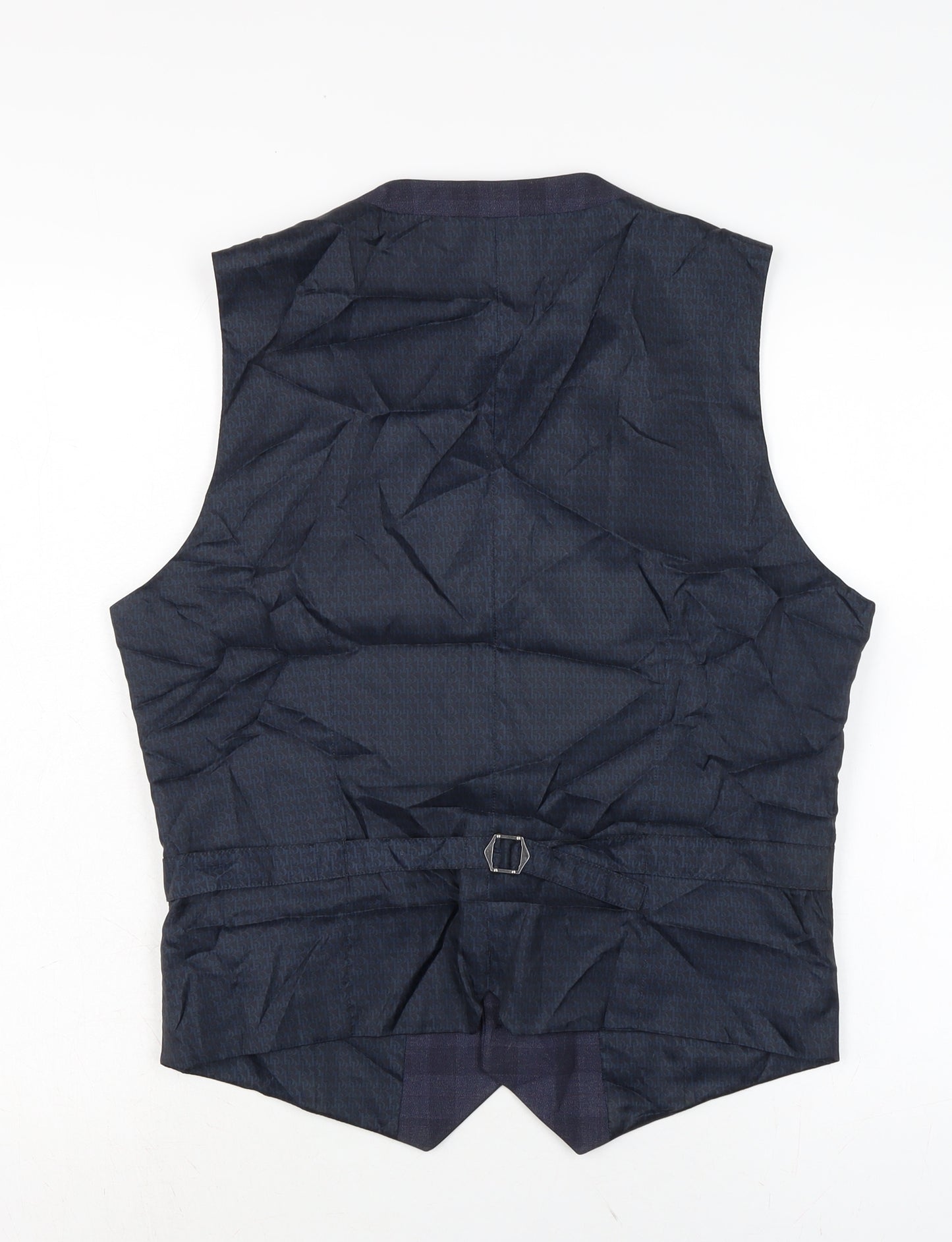 Burton Mens Blue Jacket Waistcoat Size M Button
