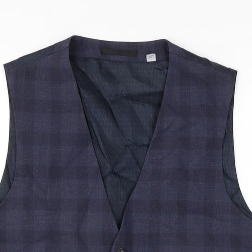 Burton Mens Blue Jacket Waistcoat Size M Button