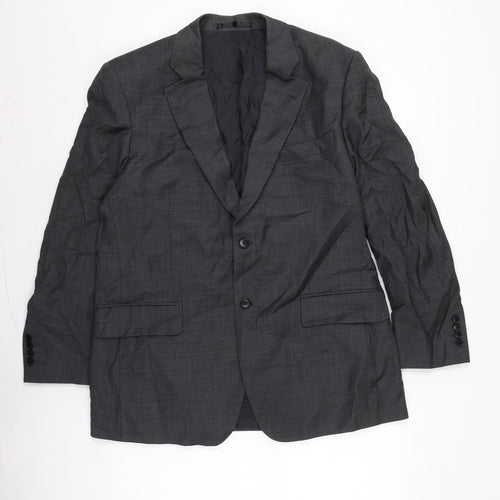 Brook Taverner Mens Grey Jacket Size 44 Button