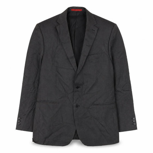 Front view of Burton men’s grey jacket, size 44, button